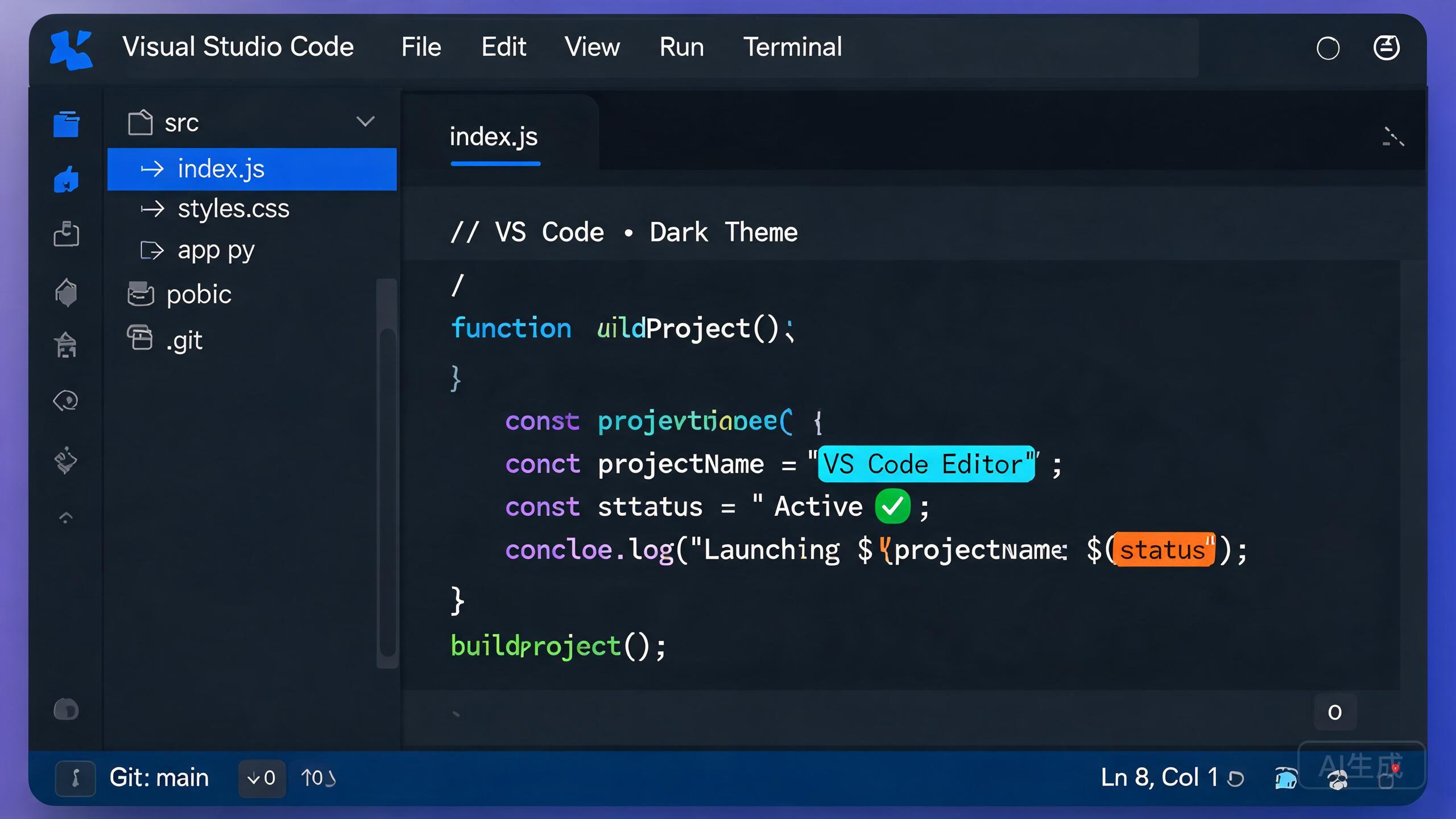 VS Code 界面预览