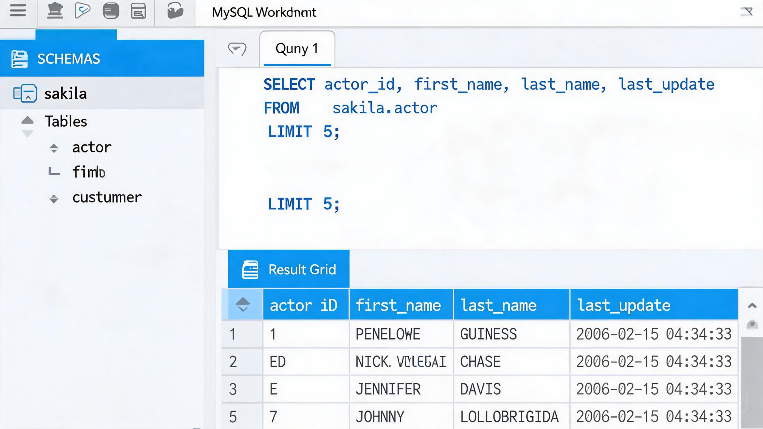 MySQL 截图 2