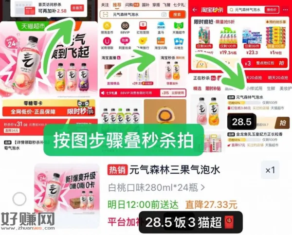 元气森林气泡水*24瓶，💰25.5