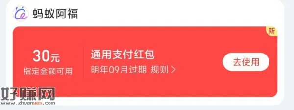 蚂蚁阿福 体脂秤记得领30🧧 ，有效期一年 是支付虹包哈