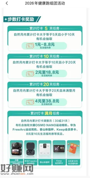 广发健康跑新一期每天打卡五千步，福利券可以直接买微信立减金