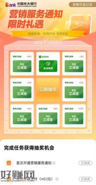 光大app-我的-权.益服务 ，我的活d-光大送金喜