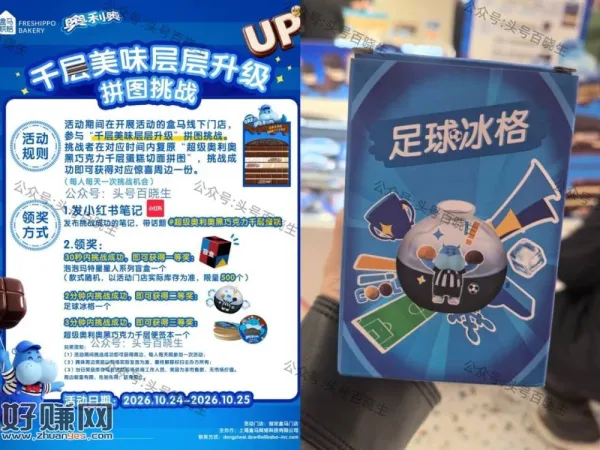 盒马挑战领便签本/冰格等