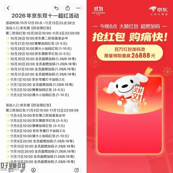 京东红包 第二阶段红包首发 ，每天的打卡得🧧也记得参与