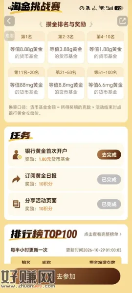 天天基金APP去认货币基金，全部活动里面能看到
